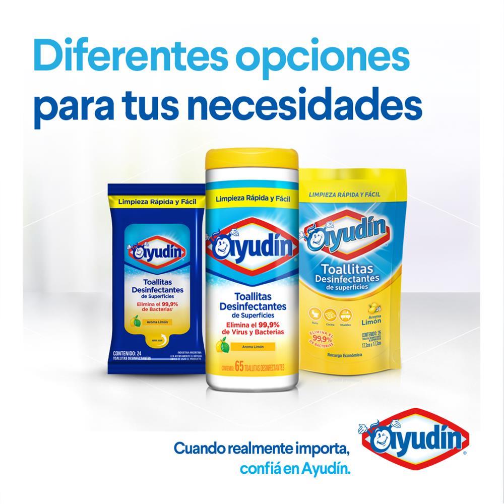 Toallas Desinfectantes Aroma Limón Ayudin