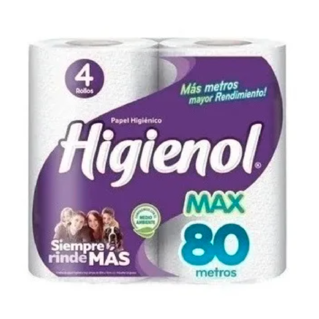 Papel Higienico Higienol 4x80 mts