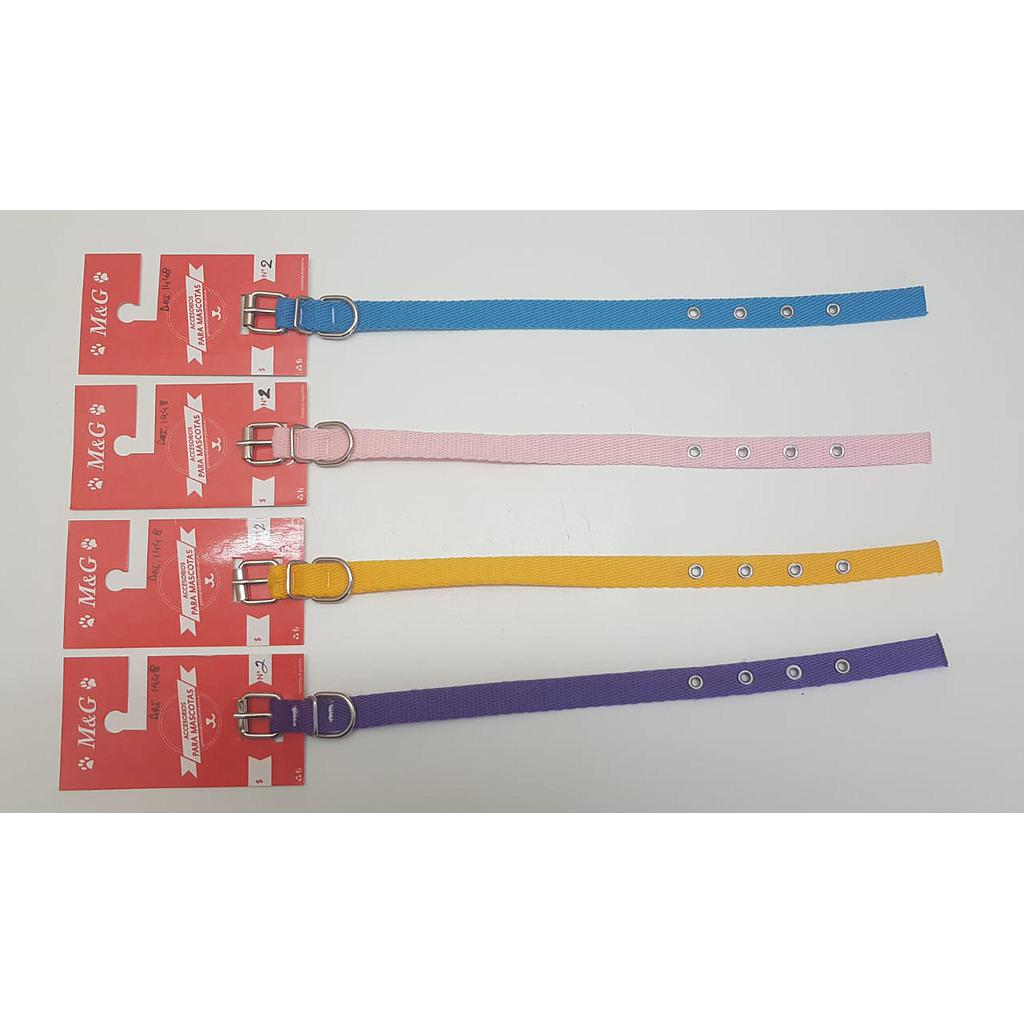 Collar Liso Nylon nº 2 (1.5 x 35 Cm)