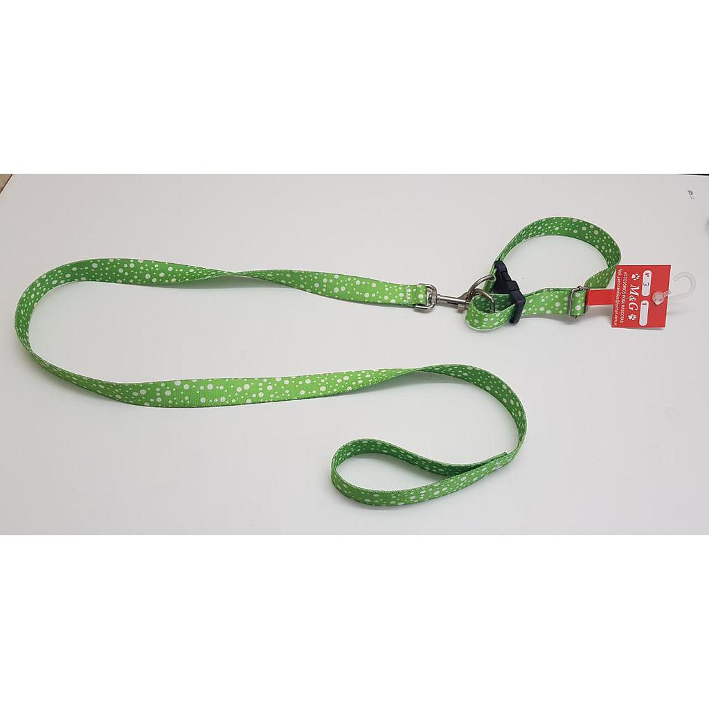 conjunto collar regulable y correa poliester n°3