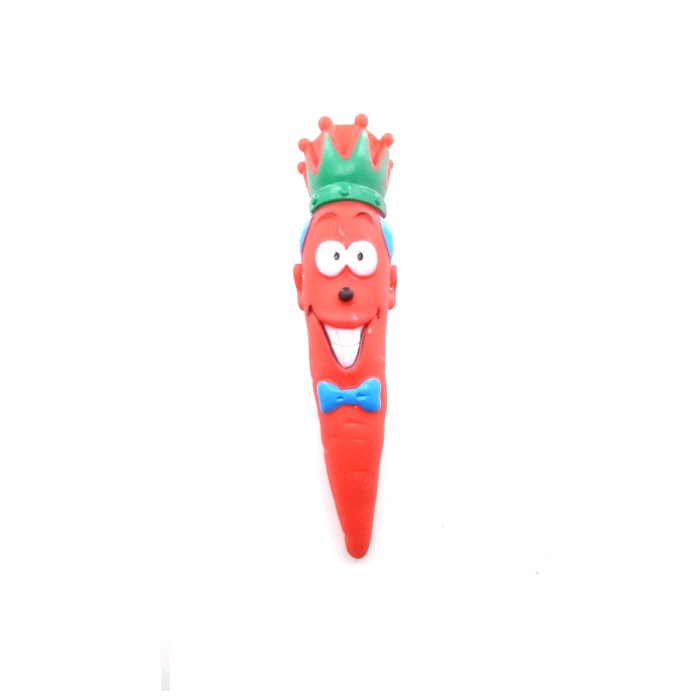 JUGUETE ZANAHORIA CON CARITA Y MOÑO 20CM - PER-ROS