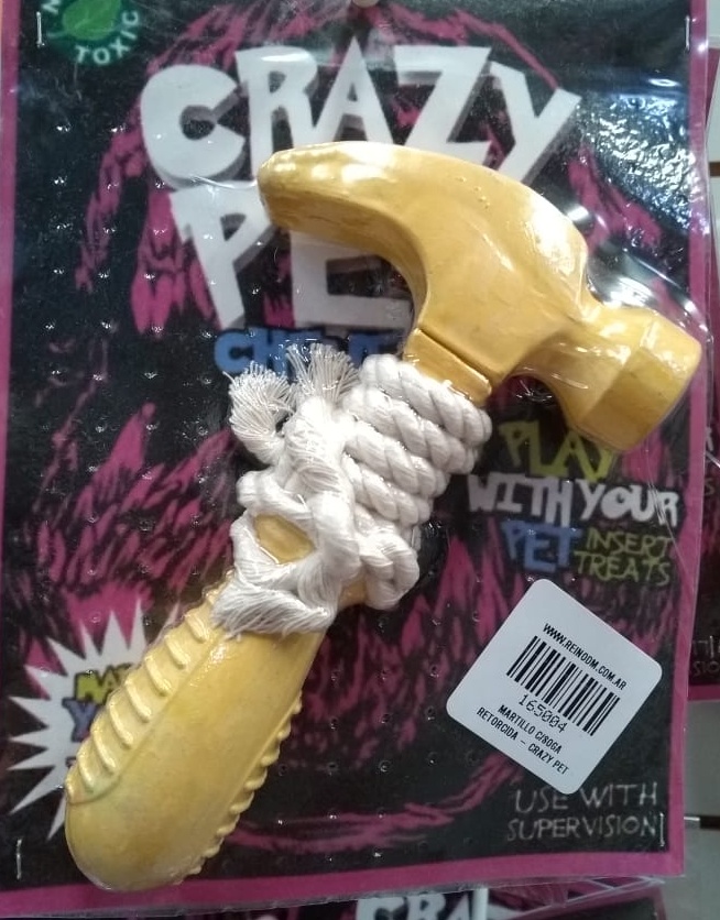 MARTILLO C/SOGA RETORCIDA - CRAZY PET