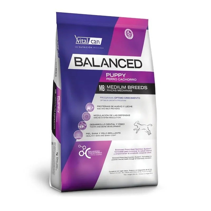 Balanced Perro Cachorro Raza Mediana x 1 kg.