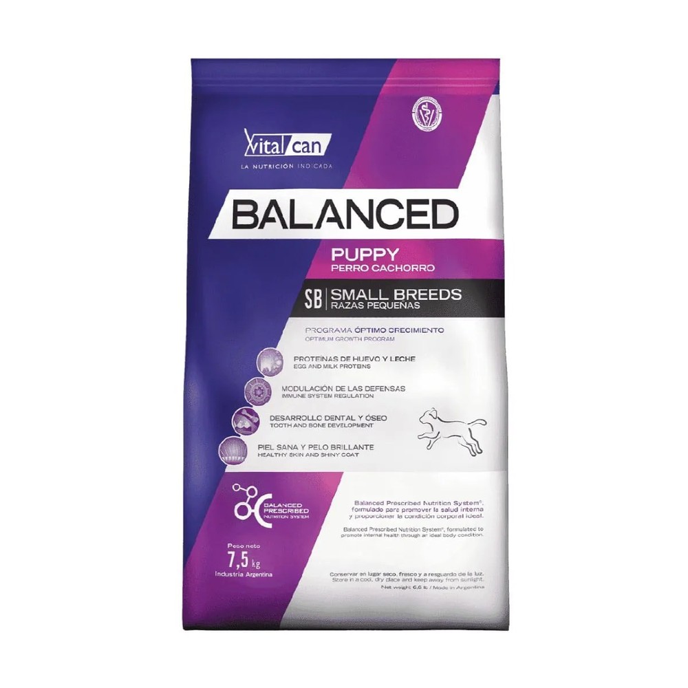 Balanced Perro Cachorro Raza Pequeña x 1 kg.