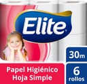 [ELITE H/S FLORX6 2416 -] Papel Higienico Elite Hoja simple X 6 Unidades