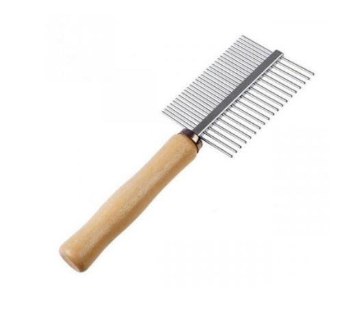 PEINE DOBLE FINO GRUESO MANGO - PER-ROS