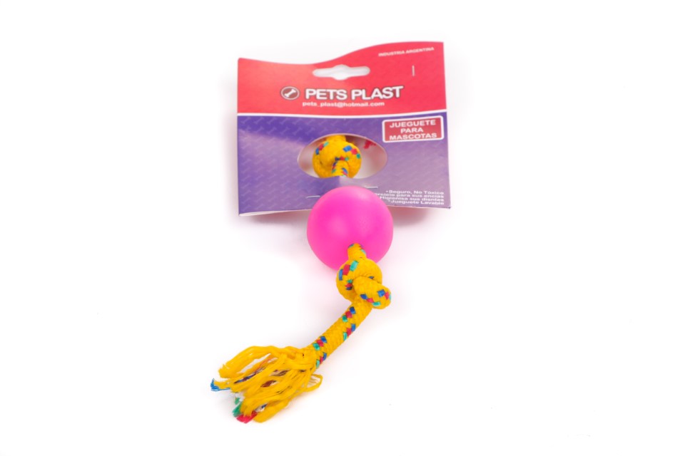 PELOTA DE GOMA GRANDE CON SOGA ALPINA S903 15MMX75CM - PET PLAST