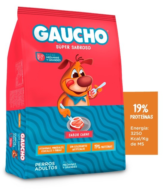 PERROS ADULTOS CARNE 25KG - GAUCHO