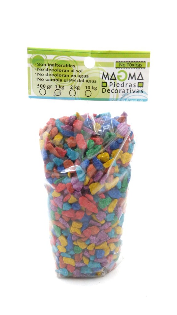 PIEDRA DECORATIVA LINEA AQUA MEZCLA OSCURA X500GRS