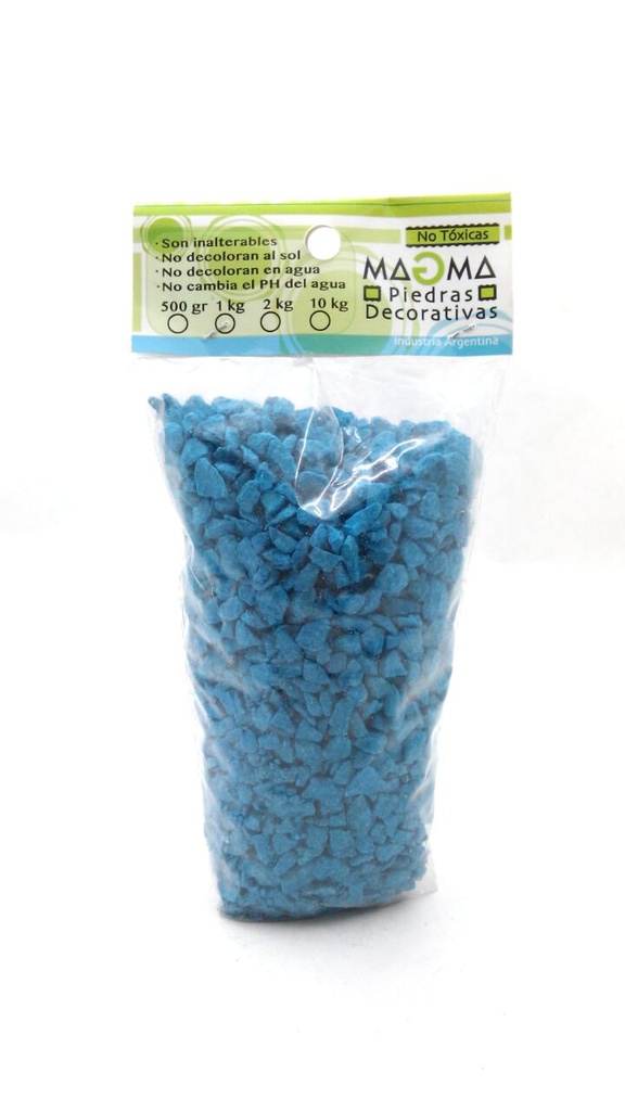 PIEDRA DECORATIVA LINEA AQUA TURQUESA X500GRS
