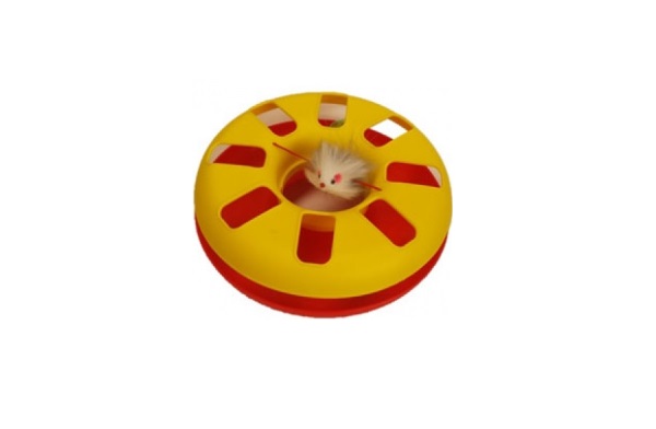 PLASTICAT CIRCULAR CON RATON ELASTICO Y PELOTA - PER-ROS