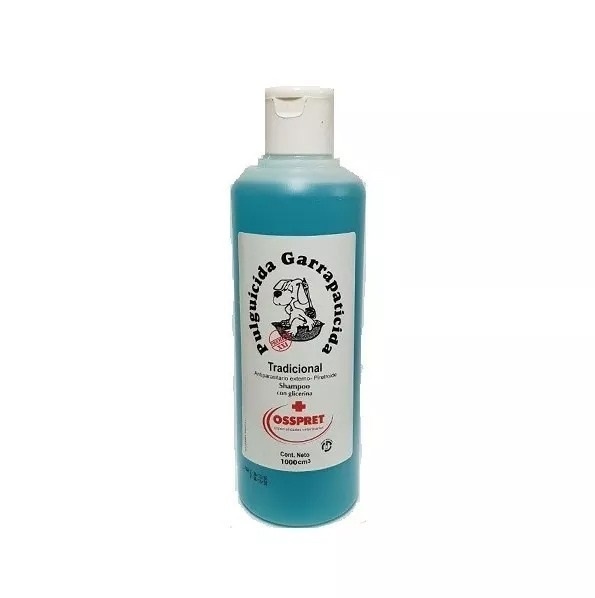 SHAMPOO TRADICIONAL CON GLICERINA PULG/ GARRAP 1000 CM3. OSSPRET