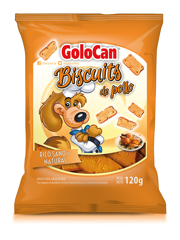 BISCUITS DE POLLO HORNEADOS 120GRSX20UNID- GOLOCAN