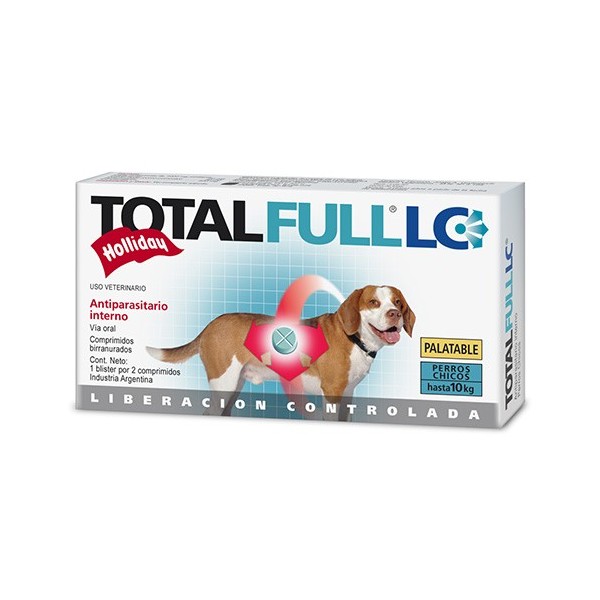 total full antiparasitario interno perro chico hasta 10kg c/pastilla