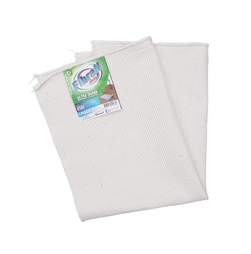 Trapo De Piso Blanco Clasico Fibran Clean De 48 X 62 Cm