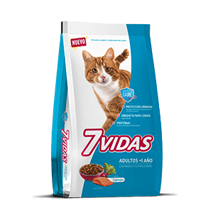 7 VIDAS Gatos Adultos Sabor Salmón x 10 Kg.