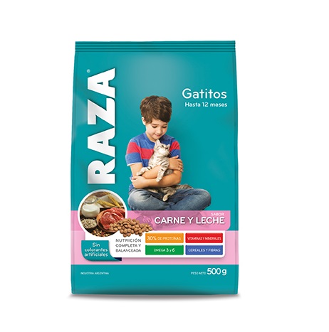 GATOS CACHORROS CARNE Y LECHE 18 UNID. X 0.5 KG. - RAZA