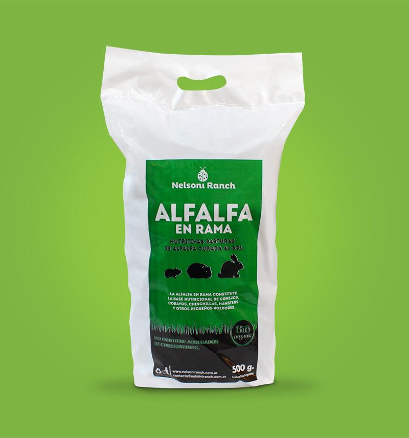 ALFALFA EN RAMA MEGA PACK 500 GRS X 4 UNIDADES - NELSONI RANCH