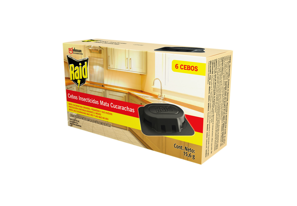 Raid Cebos Insecticidas Mata Cucarachas x 15,6grs