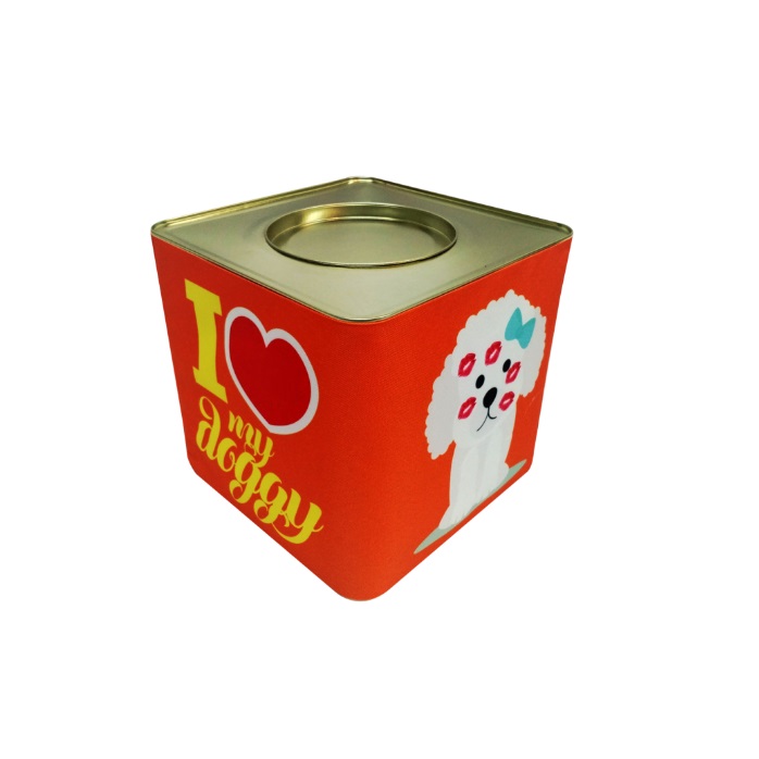 LATA CONTENEDORA VINTAGE CANICHE NARANJA 5KG - LTIM