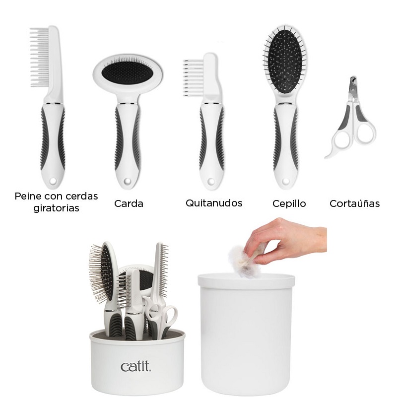 GROOMING KIT PARA PELO LARGO - CAT IT