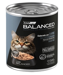 [132076] Balanced Souffle de Pollo Gato Senior 340g x 12u  