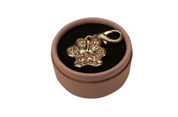 [150627] JOYA PENDIENTE P/COLLAR HUELLA PATITAS STRASS  PER-ROS