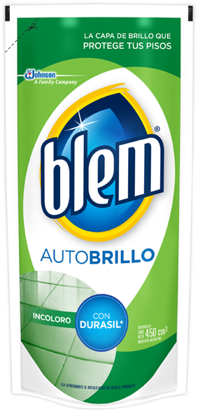 Blem Autobrillo Incoloro Para Piso Sachet x 450 Ml