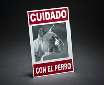 CARTEL CUIDADO BOXER - CAFRAN