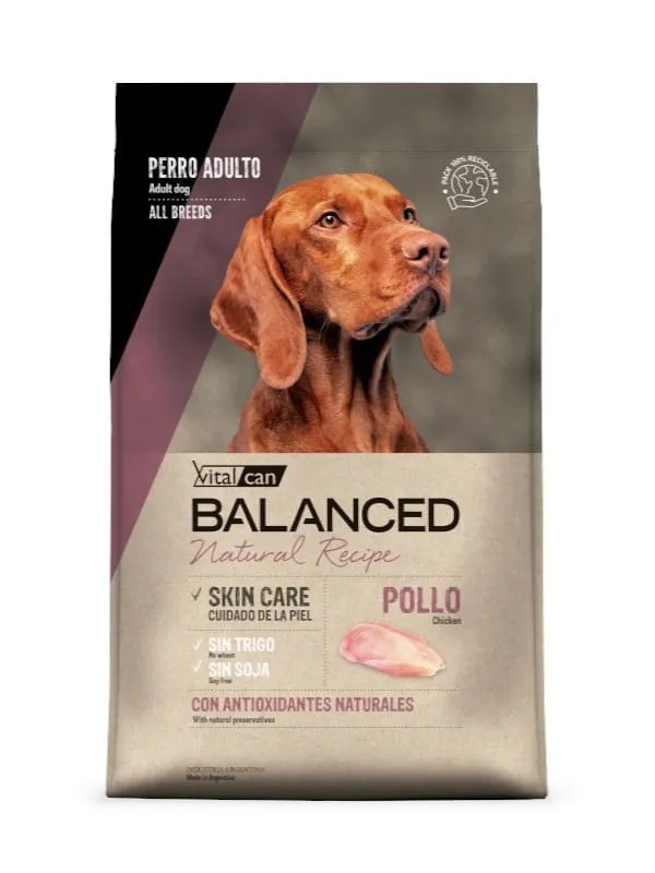 Balanced Natural Recipe Perro Adulto Pollo x 3 Kg.