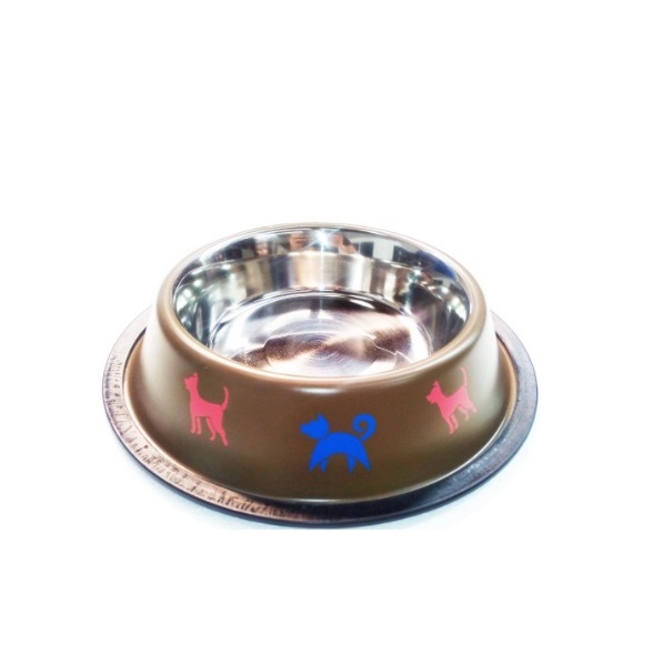 COMEDERO INOX COLOR PET BOWL 18CM - IMPORTADO