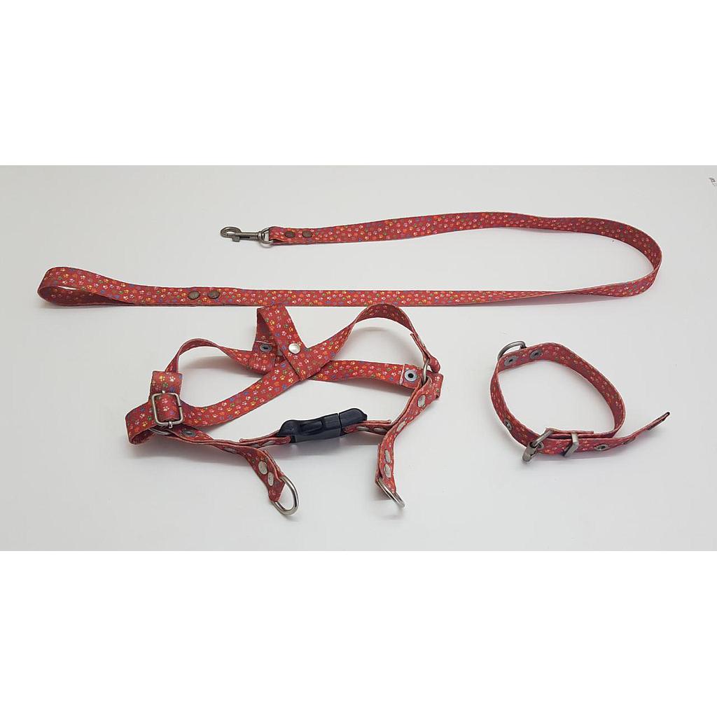 conjunto collar, pretal y correa poliester oferta
