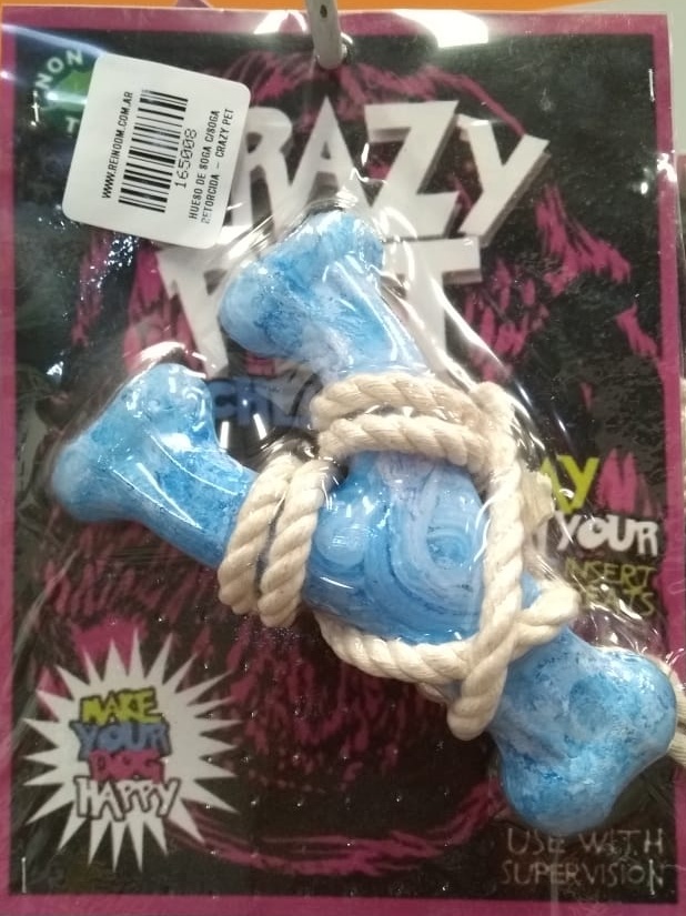 HUESO DE POLLO C/SOGA RETORCIDA - CRAZY PET