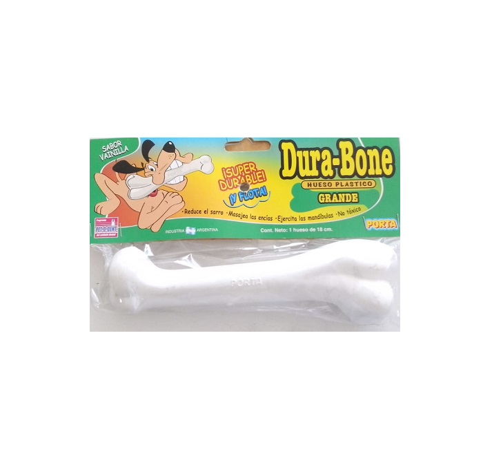 HUESO PLASTICO DURA BONE GRANDE 18 CM. PORTA