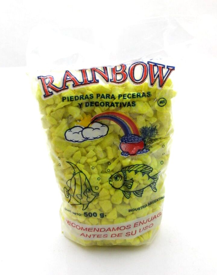 PIEDRA DECORATIVA AMARILLO LISO - RAINBOW
