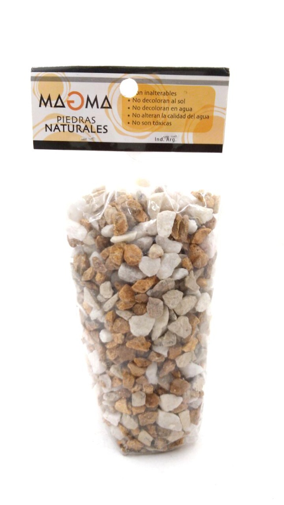 PIEDRA DECORATIVA AQUA NATURAL MEZCLA CLARA x 500GRS