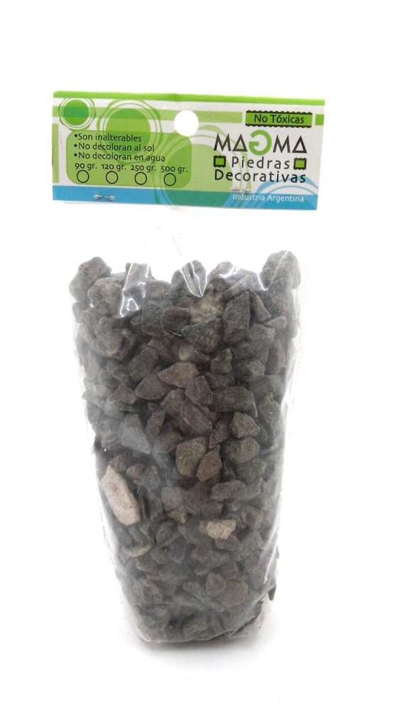 PIEDRA DECORATIVA AQUA NATURAL NEGRA X 500GR
