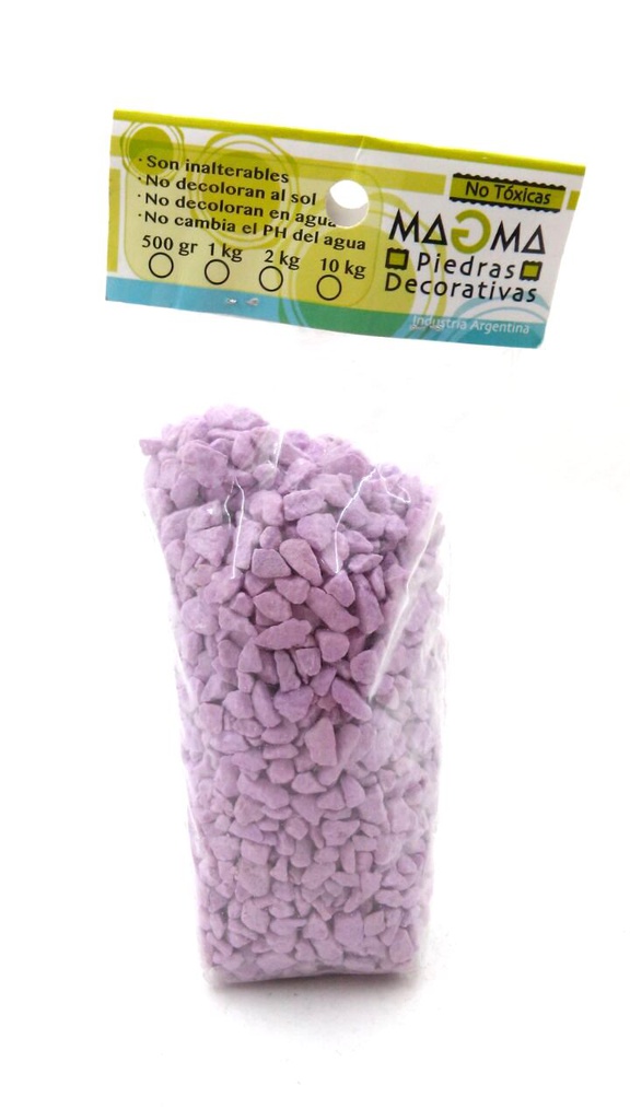 PIEDRA DECORATIVA LINEA AQUA LILA X500GRS