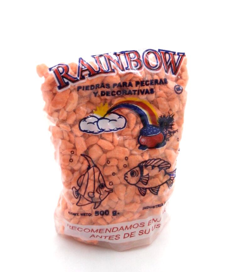 PIEDRA DECORATIVA NARANJA LISO - RAINBOW