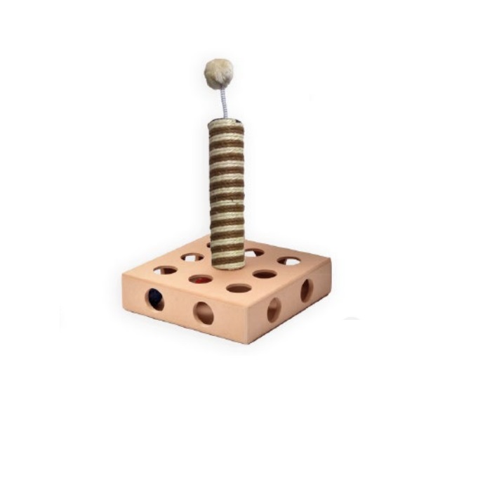 RASCADOR 47.5 CM MADERA AGUJEROS