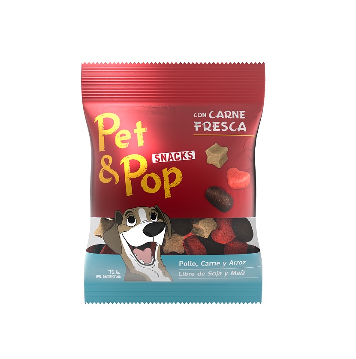 SNACK PET&amp;POP EN CAJA X 30 UNIDADES - MON AMI