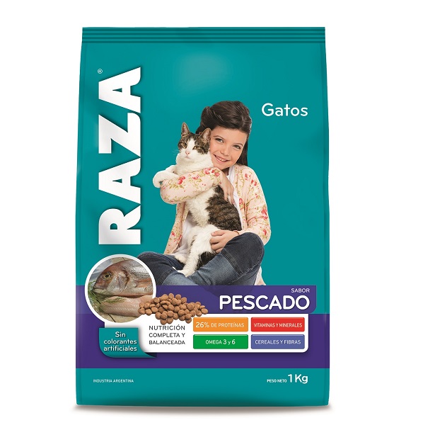 GATOS ADULTOS PESCADO 16 UNID. X 1 KG - RAZA