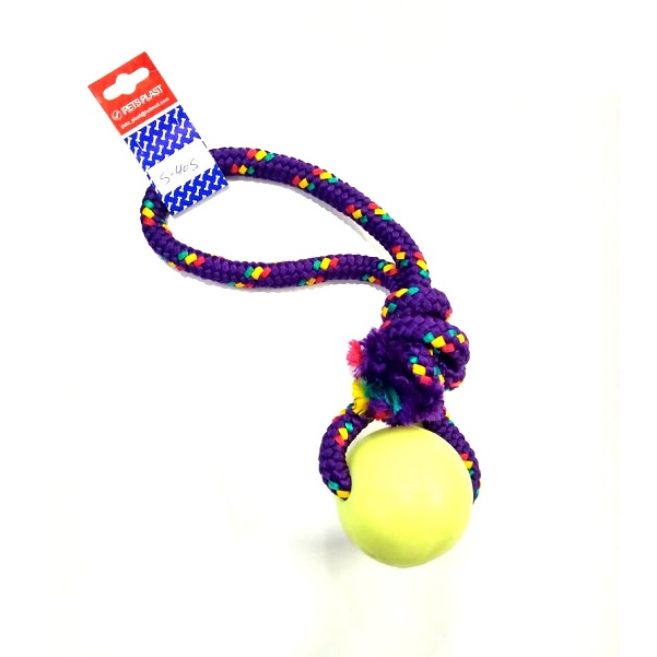 PELOTA DE GOMA GRANDE SOGA ALPINA 15MMX35CM S405 - PETS PLAST