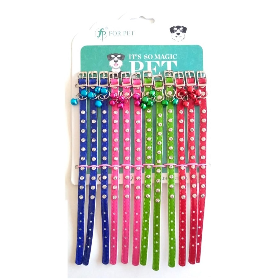 COLLAR LISO CON DIAMANTES X12 UNIDADES - IMPORTADO2