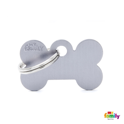 MEDALLA BASIC SMALL BONE ALUMINUM GREY MFB52 - MY FAMILY