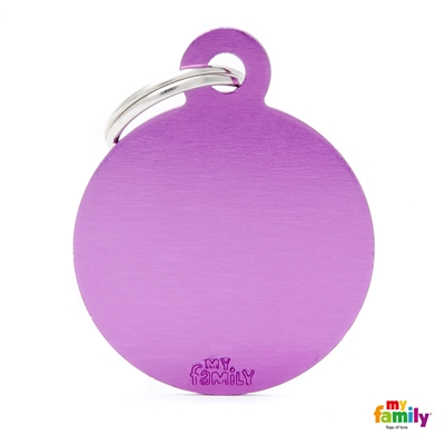 MEDALLA BASIC BIG ROUND ALUMINUM PURPLE MFB61 - MY FAMILY