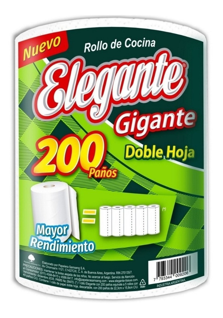 Rollo Multiuso Elegante 8 X 200 Paños