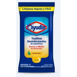 [AYUDIN TOALLITAS DESINFX24 FLOW PAC] Toallas Desinfectantes Aroma Limón Ayudin