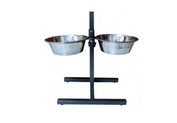 [156015] COMEDERO INOX BASE AJUSTABLE 2X21CM  PER-ROS