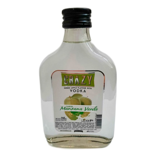 [00623] CRAZY VODKA SAB. MANZANA VERDE 12X200cc